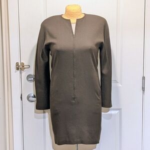 EUC Vintage 80s Lida Baday 12 100% Wool Fully Lined Front Zip Dress
